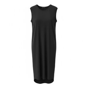 Frank & Eileen Sleeveless Black Perfect Tee Tank Dress with Raw Hem